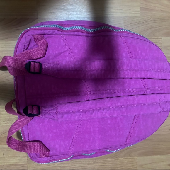 Kipling Fuchsia Backpack with Monkey Charm - Picture 2 of 5